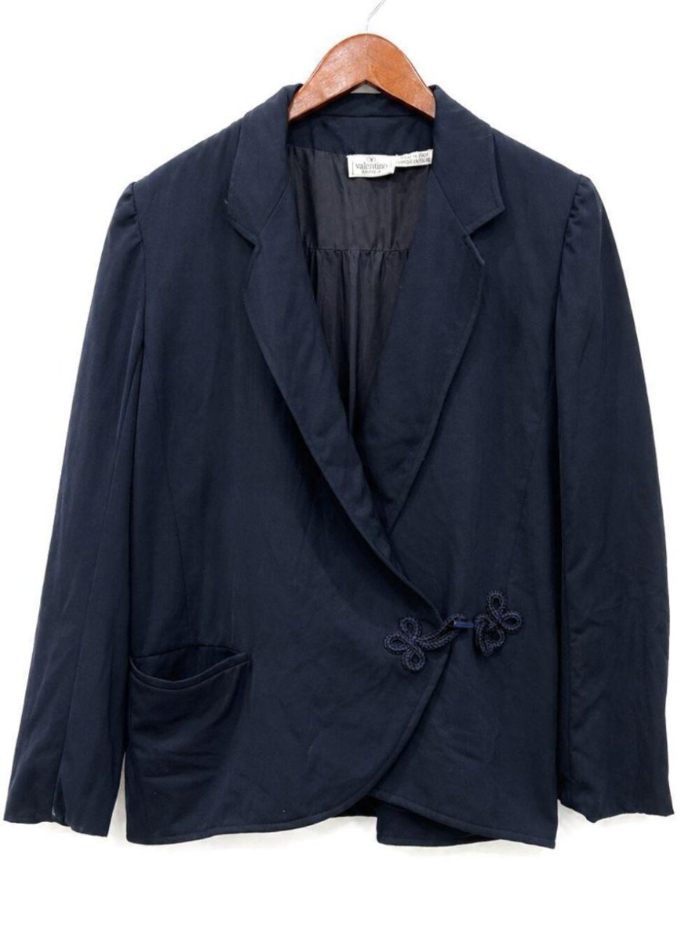 Vintage Valentino Boutique Blazer in Navy Blue, Women's Size 10 [Large/L]